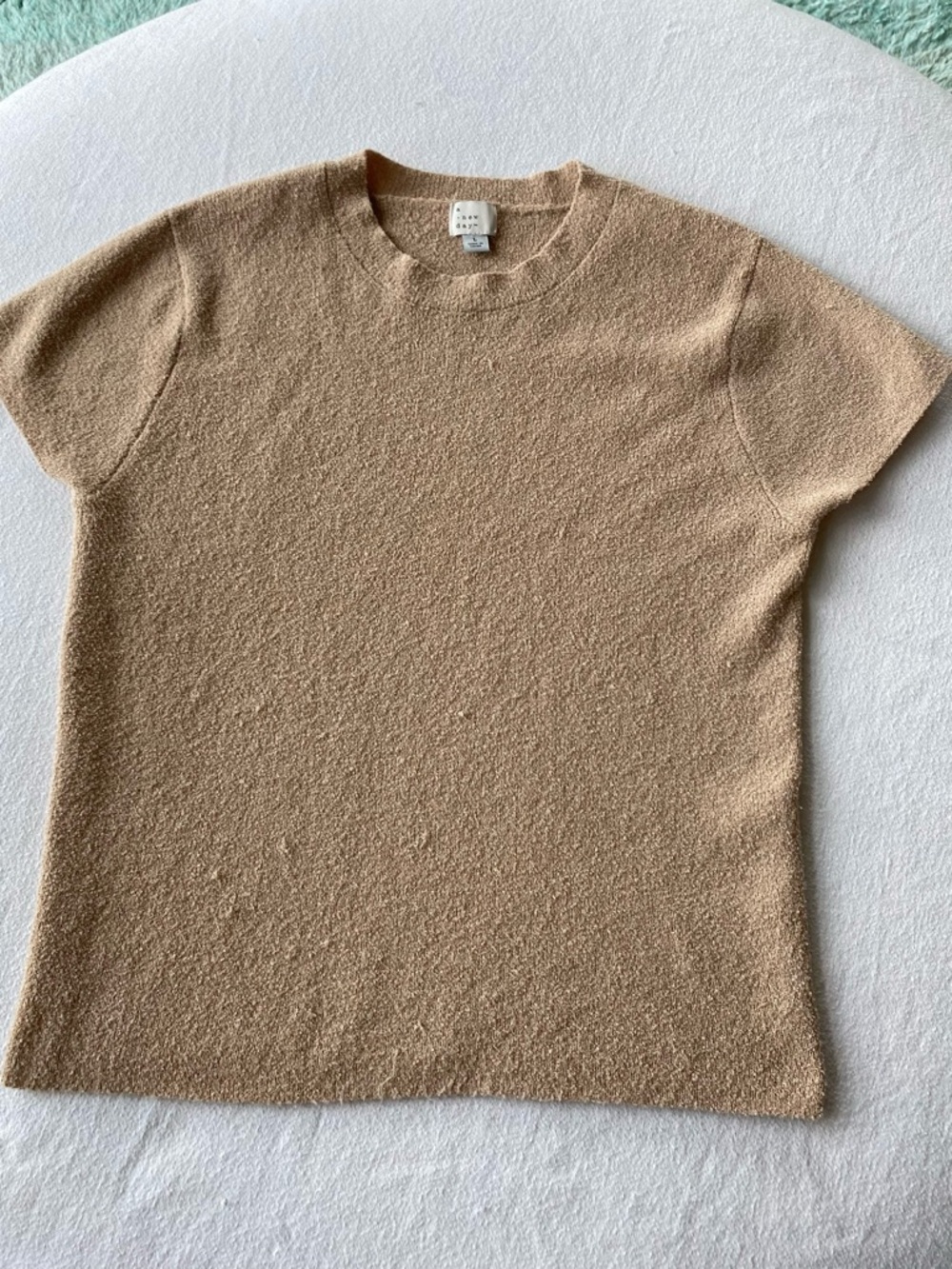 a new day Short-Sleeve Crewneck Top - Tan